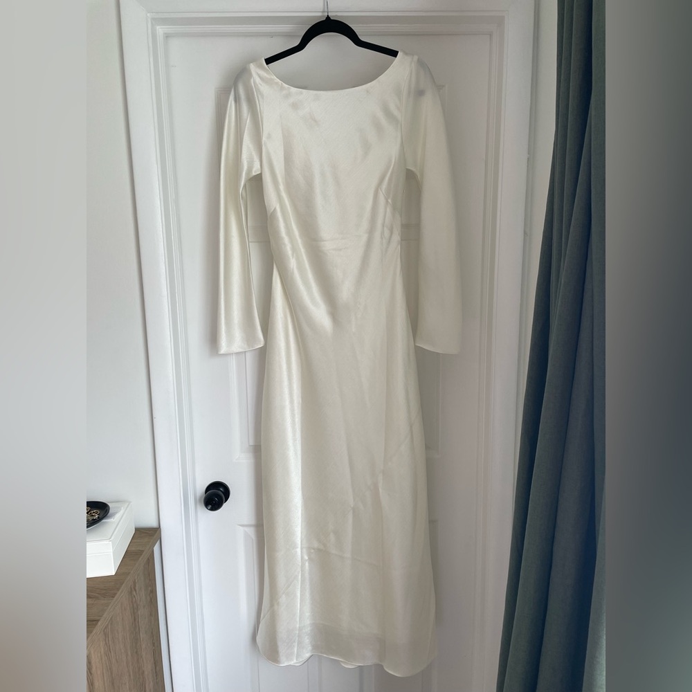 Abercrombie & Fitch Classic Cream Long Sleeve Dress